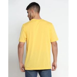 Generic Men's Casual Half Sleeve Printed Cotton Blended Round Neck T-shirt (Yellow)