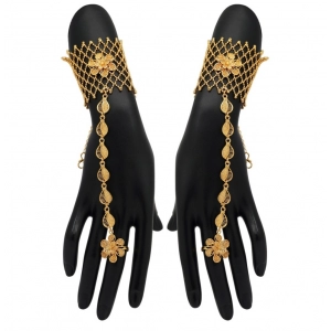 Generic Women's Gold Plated Hathphool Adjustable Chain