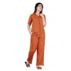 Women's Casual Half Sleeve Printed Viscose Rayon Shirt With Pyjama Pant Night Suit Set (Brown) Women's Casual Half Sleeve Printed Viscose Rayon Shirt With Pyjama Pant Night Suit Set (Brown)