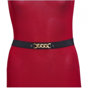 Generic Women's Gold & Black Color Kamarband Elastic Waist Belt For Women//Girls Adjustable Hip Belt