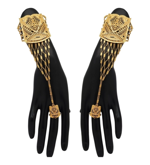 Women's Gold Plated Hathphool Adjustable Chain