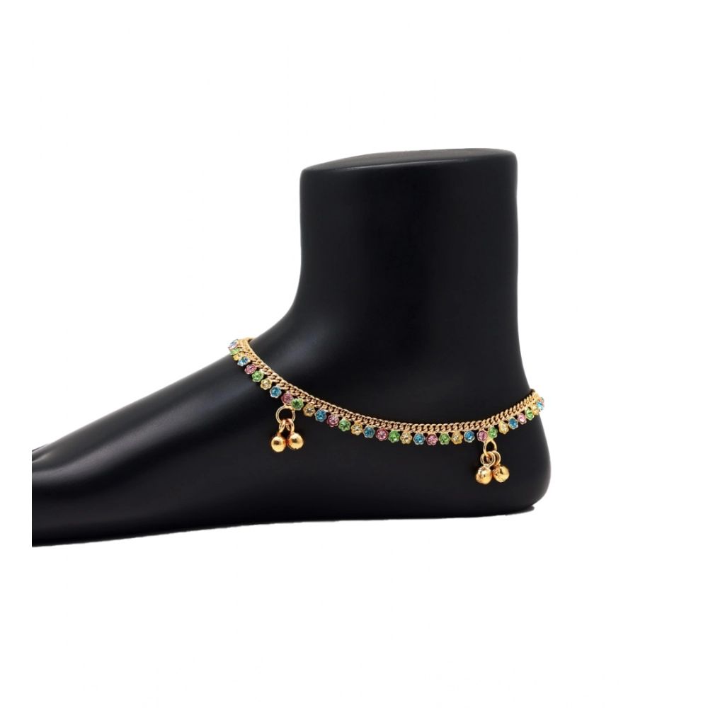 Generic Women's Multi Color Anklets (Free Size: Upto 10") 