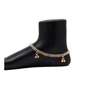 Generic Women's Multi Color Anklets (Free Size: Upto 10") 
