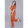 Women's Casual Half Sleeve Printed Viscose Rayon Shirt With Pyjama Pant Night Suit Set (Brown) Women's Casual Half Sleeve Printed Viscose Rayon Shirt With Pyjama Pant Night Suit Set (Brown)