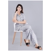 Women's Casual Half Sleeve Printed Viscose Rayon Shirt With Pyjama Pant Night Suit Set (Grey) Women's Casual Half Sleeve Printed Viscose Rayon Shirt With Pyjama Pant Night Suit Set (Grey)
