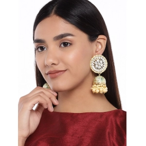 Generic Women's Rose Gold Plated Alloy Earrings (White)