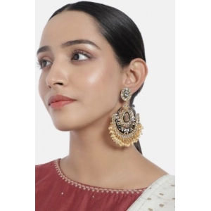 Generic Women's Rose Gold Plated Alloy Earrings (White)