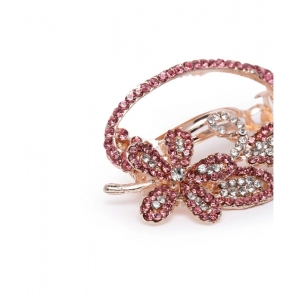 Generic Women's Rose Gold Plated Alloy Hair Pin Set (Pink)