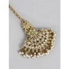 Dropship Women's Rose Gold Plated Alloy Kundan Earrings &amp; Mangtikka (White)