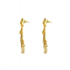 Women's Rose Gold Plated Alloy Kundan Earrings &amp; Mangtikka (Green)
