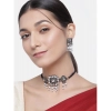 Dropship Women's Rose Gold Plated Alloy Necklace &amp; Earings Set (Silver)