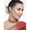 Dropship Women's Rose Gold Plated Alloy Necklace &amp; Earings Set (Gold)