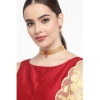 Dropship Women's Rose Gold Plated Alloy Necklace &amp; Earings Set (Gold)