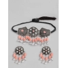 Dropship Women's Rose Gold Plated Alloy Necklace &amp; Earings Set (Orange)