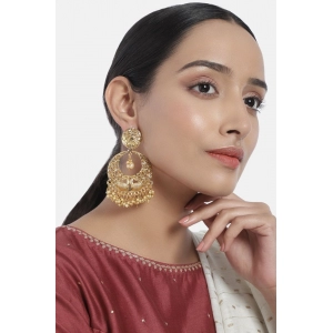 Generic Women's Rose Gold Plated Alloy Earrings (Gold)
