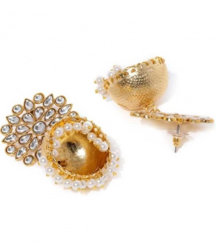 Women's Rose Gold Plated Alloy Earrings (White)
