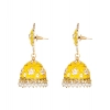 Dropship Women's Rose Gold Plated Alloy Earrings (Yellow)