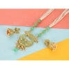 Dropship Women's Rose Gold Plated Alloy Necklace &amp; Earings Set (Green)