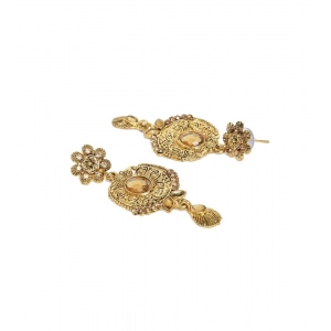 Generic Women's Rose Gold Plated Alloy Necklace & Earings Set (Gold)