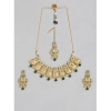 Dropship Women's Rose Gold Plated Alloy Necklace &amp; Earings Set (Green)