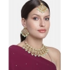 Dropship Women's Rose Gold Plated Alloy Necklace &amp; Earings Set (Light Green)