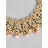 Dropship Women's Rose Gold Plated Alloy Necklace &amp; Earings Set (Pink)