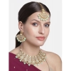 Dropship Women's Rose Gold Plated Alloy Necklace &amp; Earings Set (Light Green)