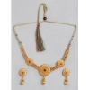 Dropship Women's Rose Gold Plated Alloy Necklace &amp; Earings Set (Gold)