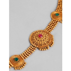 Generic Women's Rose Gold Plated Alloy Necklace & Earings Set (Multicolor)