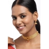 Dropship Women's Rose Gold Plated Alloy Necklace &amp; Earings Set (Gold)