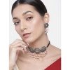 Dropship Women's Rose Gold Plated Alloy Necklace &amp; Earings Set (Orange)