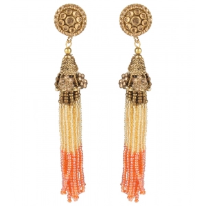 Generic Women's Rose Gold Plated Alloy Earrings (Multicolor)