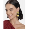 Dropship Women's Rose Gold Plated Alloy Earrings (Yellow)