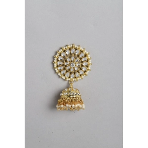 Generic Women's Rose Gold Plated Alloy Earrings (White)