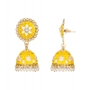 Dropship Women's Rose Gold Plated Alloy Earrings (Yellow)