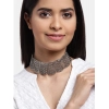Dropship Women's Rose Gold Plated Alloy Choker (Silver)
