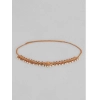 Dropship Women's Rose Gold Plated Alloy Hip Belt Kamarband (Red &amp; Green)