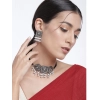 Dropship Women's Rose Gold Plated Alloy Necklace &amp; Earings Set (Silver)