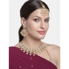 Dropship Women's Rose Gold Plated Alloy Necklace &amp; Earings Set (Pink)
