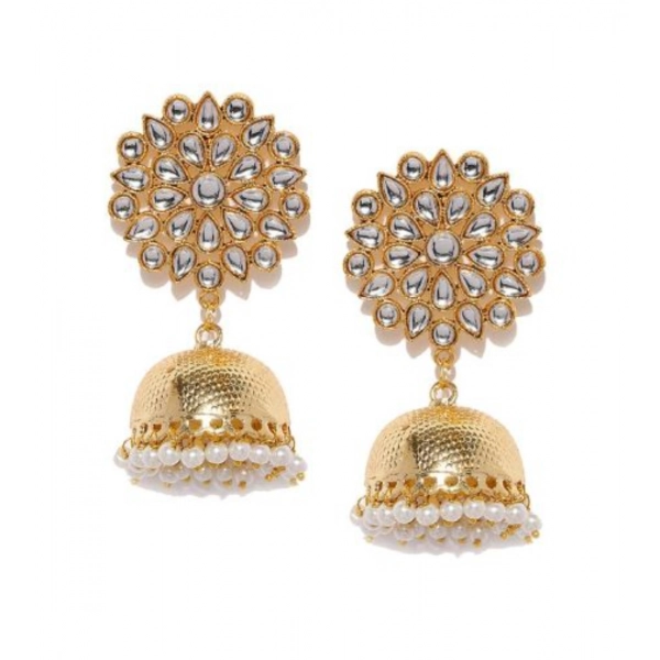 Dropship Women's Rose Gold Plated Alloy Earrings (White)