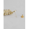 Dropship Women's Rose Gold Plated Alloy Kundan Earrings &amp; Mangtikka (White)