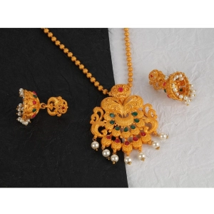 Generic Women's Rose Gold Plated Alloy Necklace & Earings Set (Gold)