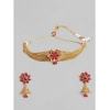 Dropship Women's Rose Gold Plated Alloy Necklace &amp; Earings Set (Gold)