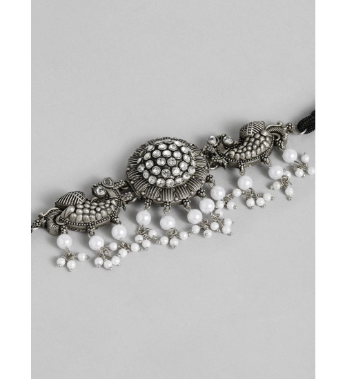 Women's Rose Gold Plated Alloy Necklace & Earings Set (Silver & White) Women's Rose Gold Plated Alloy Necklace & Earings Set (Silver & White)