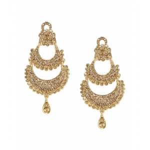 Generic Women's Rose Gold Plated Alloy Earrings (Gold)