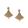 Dropship Women's Rose Gold Plated Alloy Earrings (Gold)