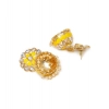 Dropship Women's Rose Gold Plated Alloy Earrings (Yellow)