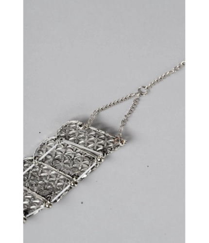 Women's Rose Gold Plated Alloy Choker (Silver)