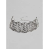 Dropship Women's Rose Gold Plated Alloy Choker (Silver)