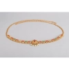 Dropship Women's Rose Gold Plated Alloy Hip Belt Kamarband (Red &amp; Green)
